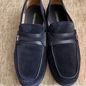 Salvatore Ferragamo Men's Navy Loafers